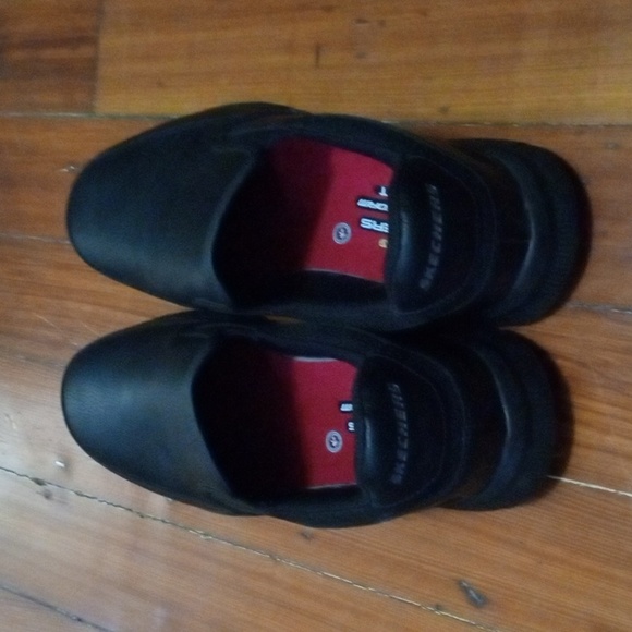 Skechers Work Slip Resistant Wide Fit Memory Foam Slip On Shoes - Picture 2 of 3